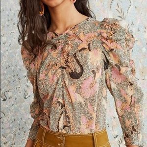 ULLA JOHNSON Posey Bird of Paradise Blouse